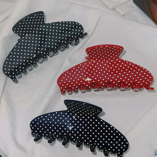 Polka Dot Hair Claw Clip