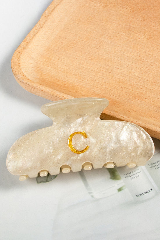 Elegant Monogram Hair Claw