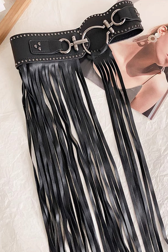 Fringe Studded Belt