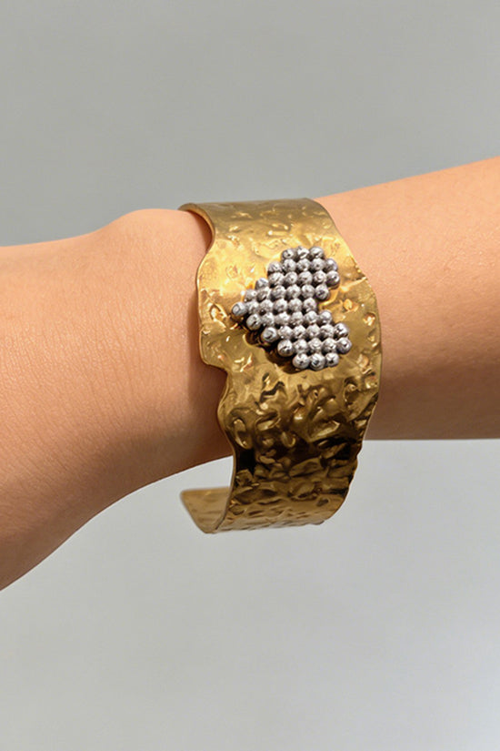 Medallion-Embellished Gold-Tone Cuff