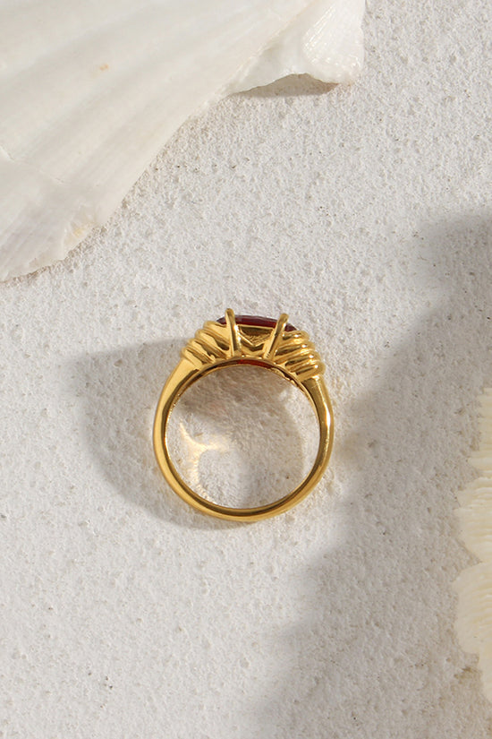 Elegant Twist Oval Statement Ring