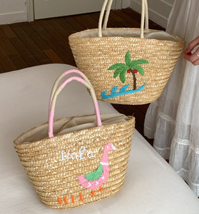 Straw Patterned Tote Bag