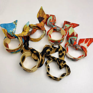 Scarf Inspired Wide Cuff Bracelet