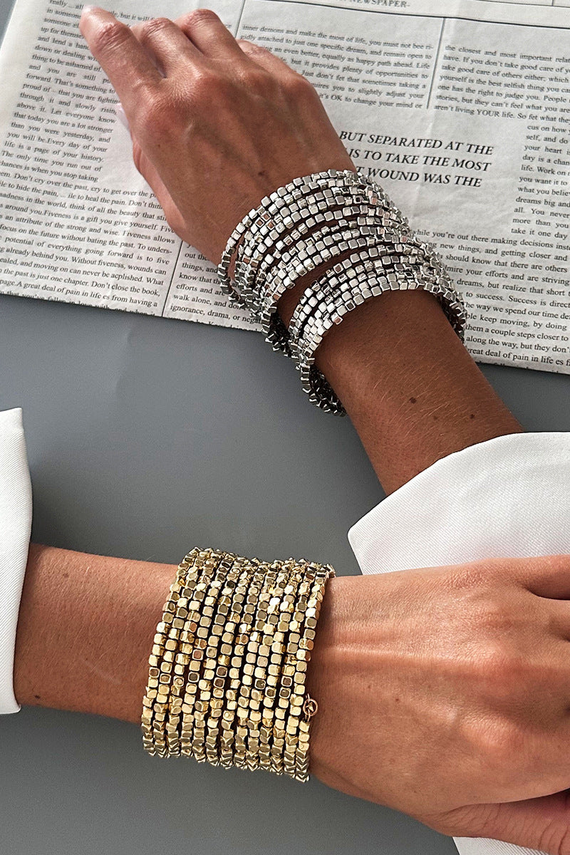 Elegant Square Bead Bracelet