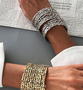 Elegant Square Bead Bracelet