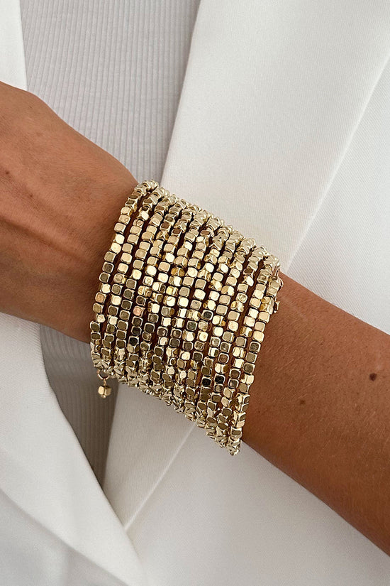 Elegant Square Bead Bracelet