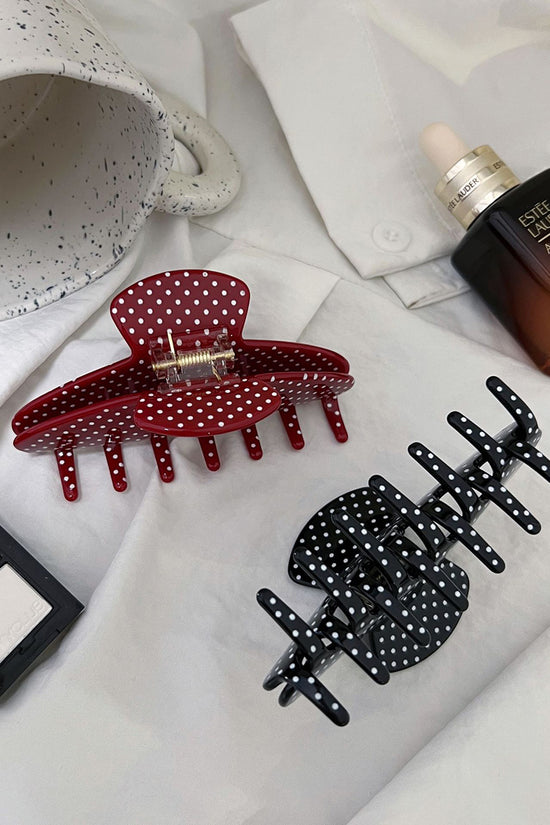Polka Dot Hair Claw Clip