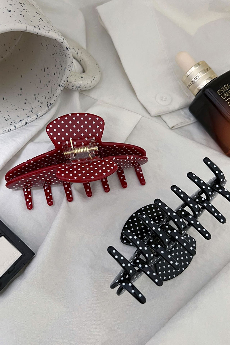 Polka Dot Hair Claw Clip
