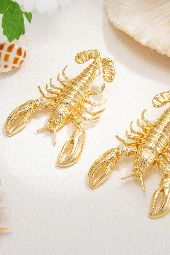Bold Lobster Statement Earrings