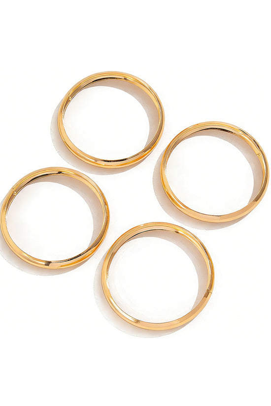 Elegant Gold Bangle Bracelet Set