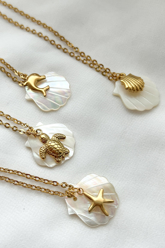 Shell and Starfish Pendant Necklace