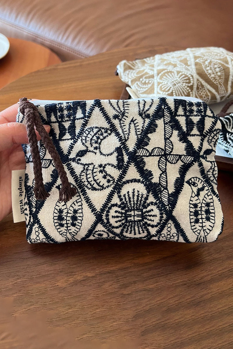 Mini Canvas Zip Pouch