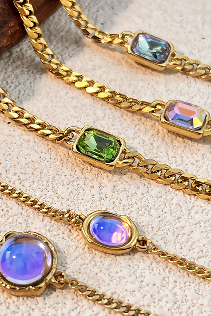 Radiant Stone Charm Bracelet