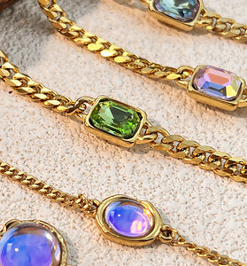Radiant Stone Charm Bracelet