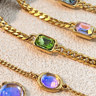 Radiant Stone Charm Bracelet