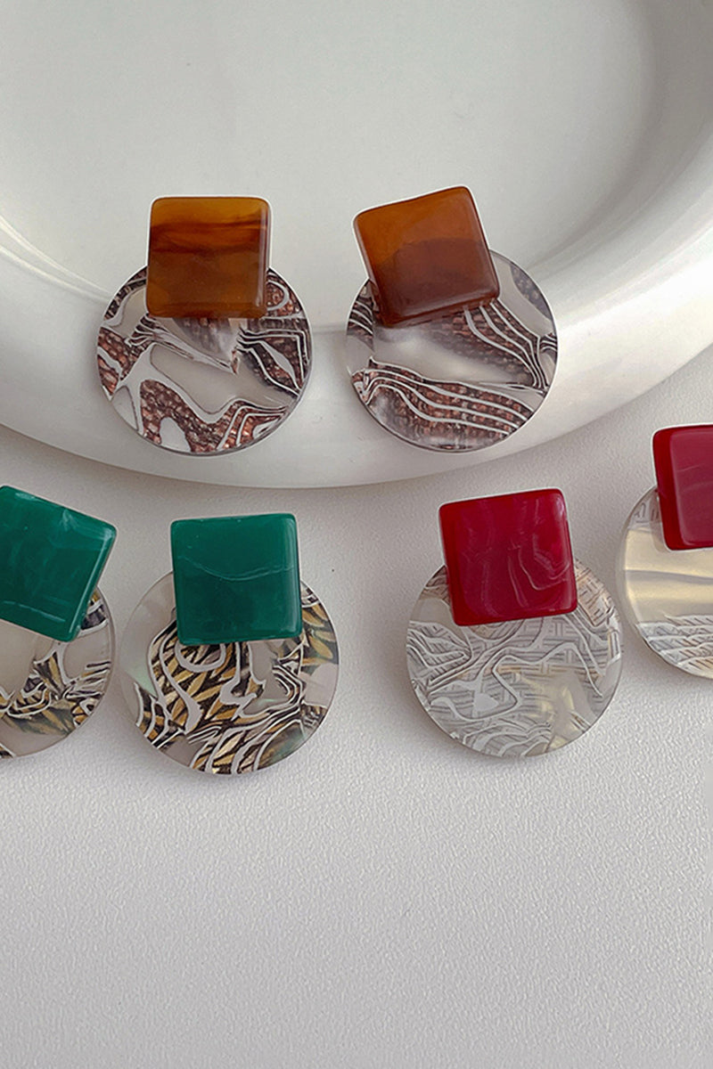 Geometric Art Deco Statement Earrings