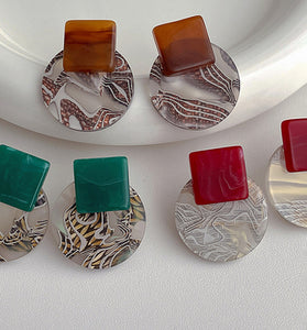 Geometric Art Deco Statement Earrings