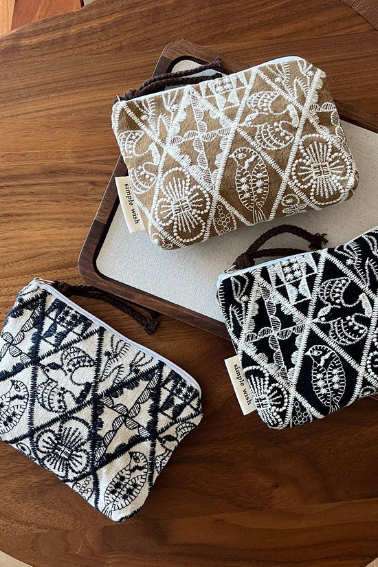 Mini Canvas Zip Pouch