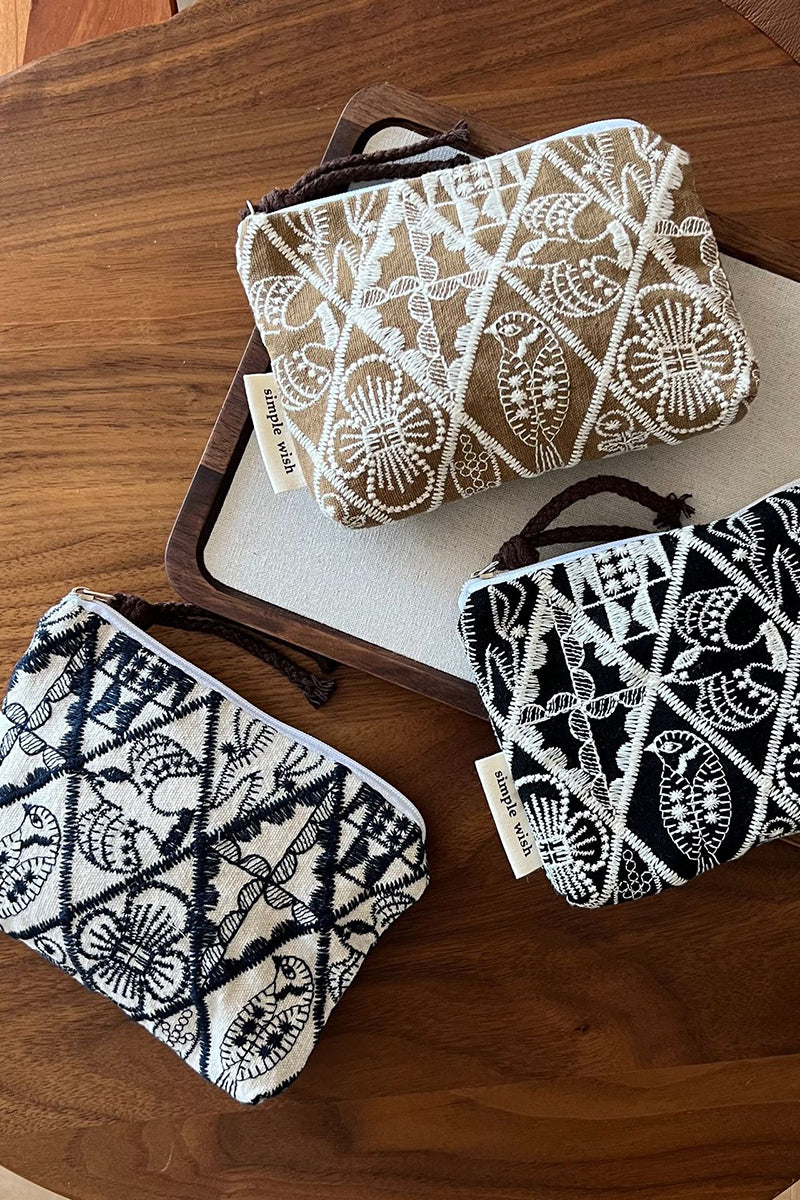 Mini Canvas Zip Pouch