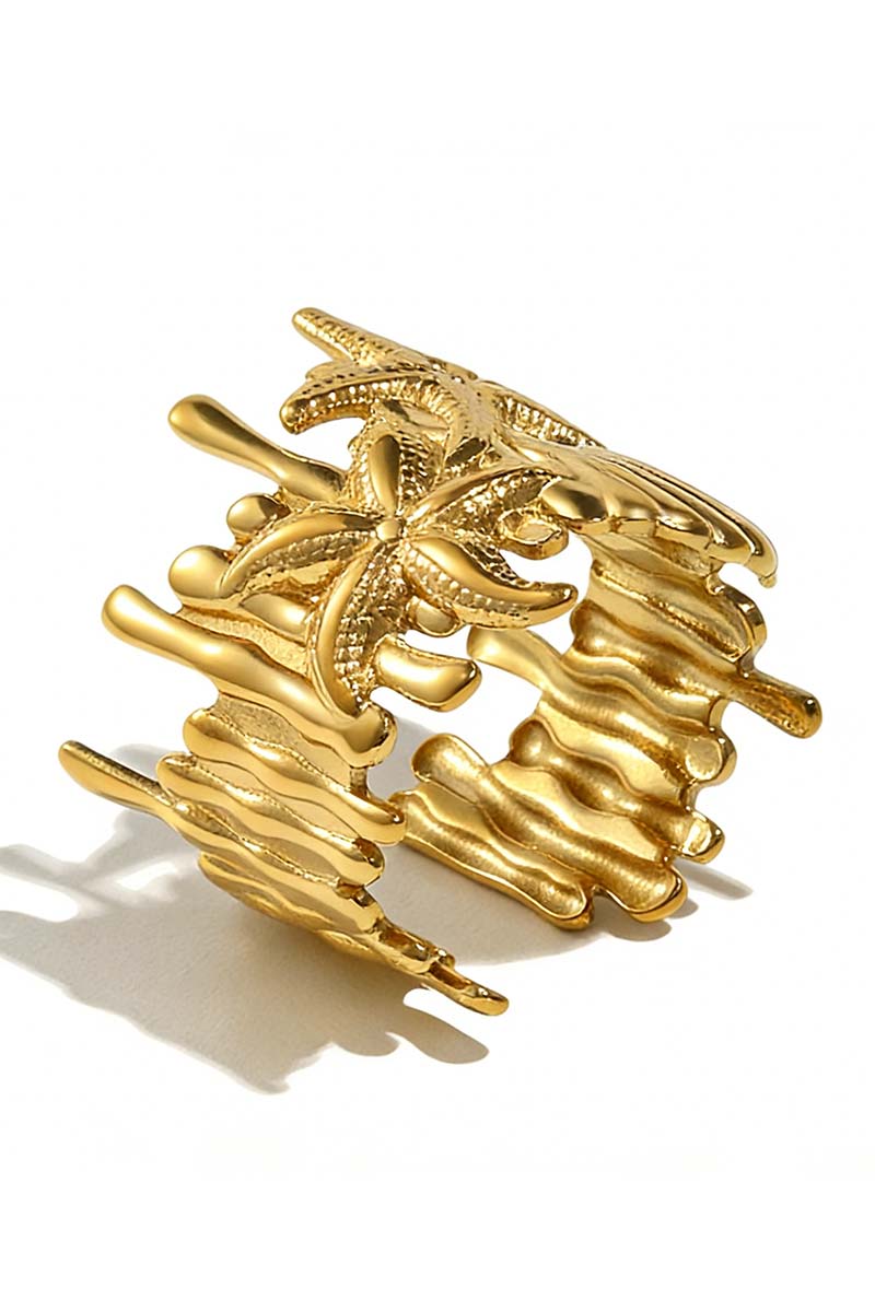 Starfish Coral-Inspired Open Cuff Bracelet