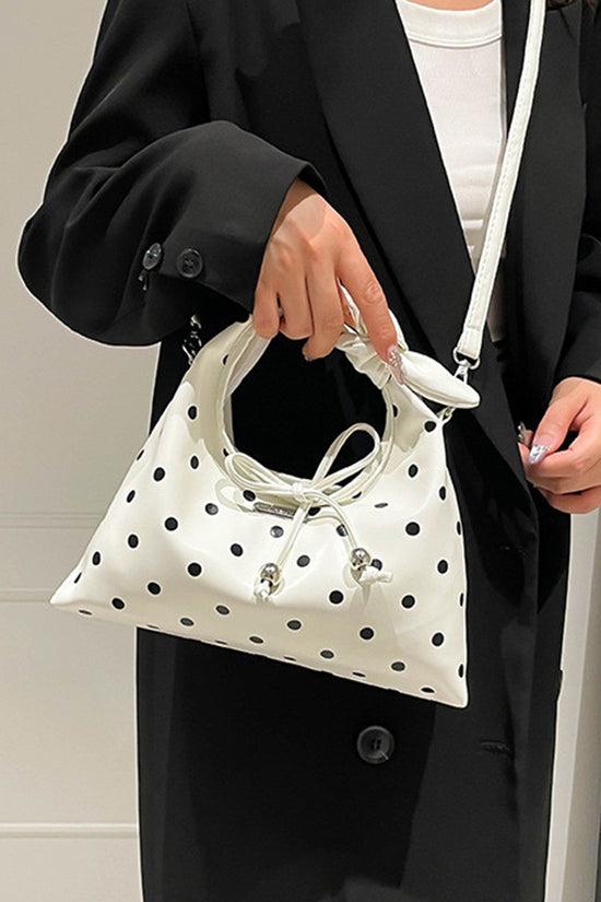 Chic Polka Dot Bow Handbag