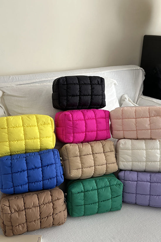 Quilted Compact Toiletry Bag