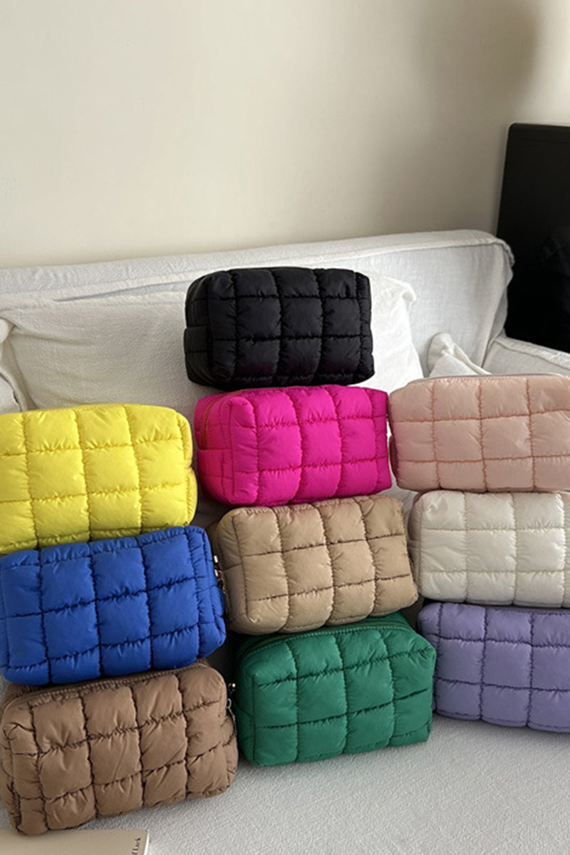 Quilted Compact Toiletry Bag