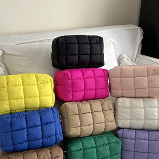 Quilted Compact Toiletry Bag