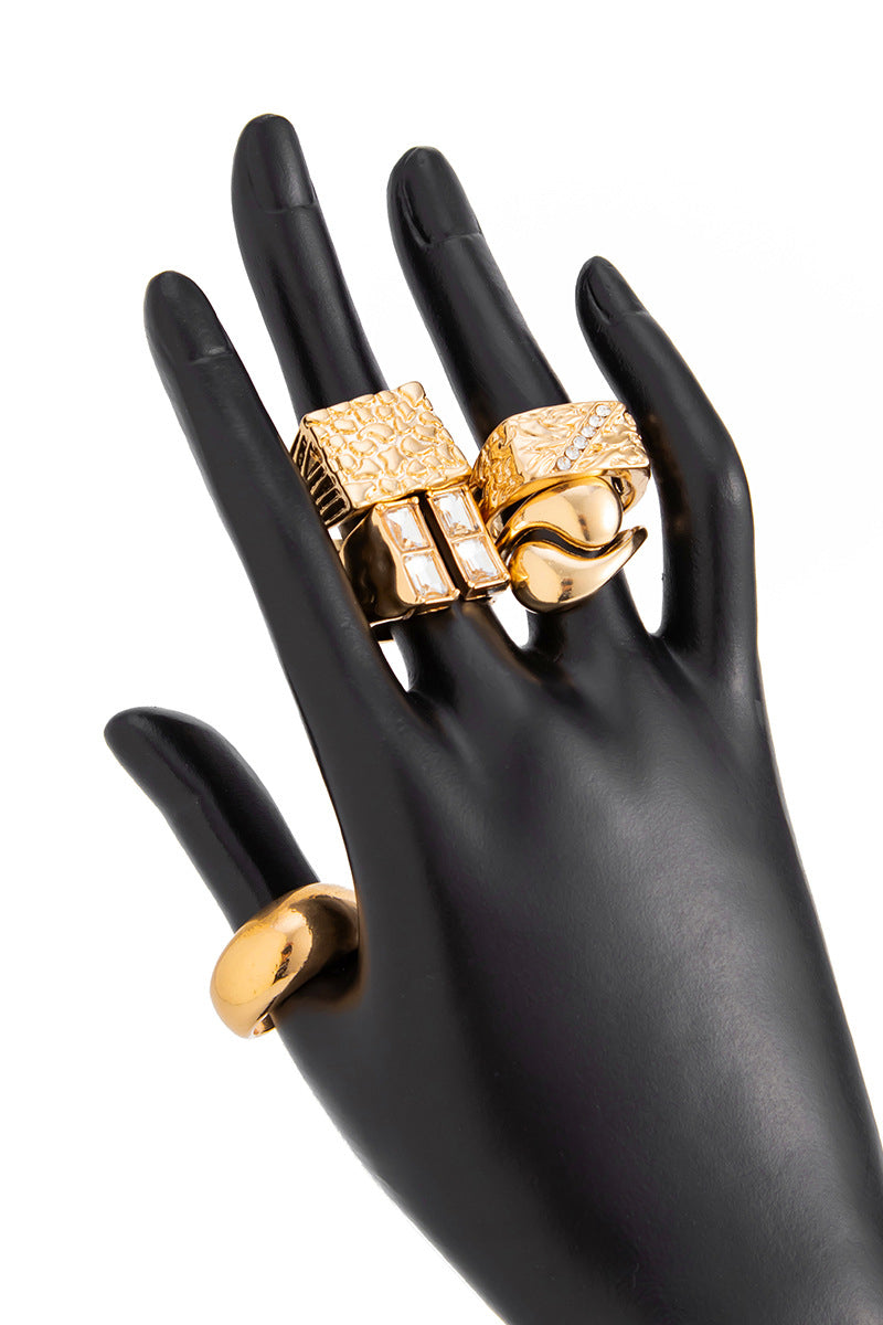Elegant Gold and Gemstone Statement Rings