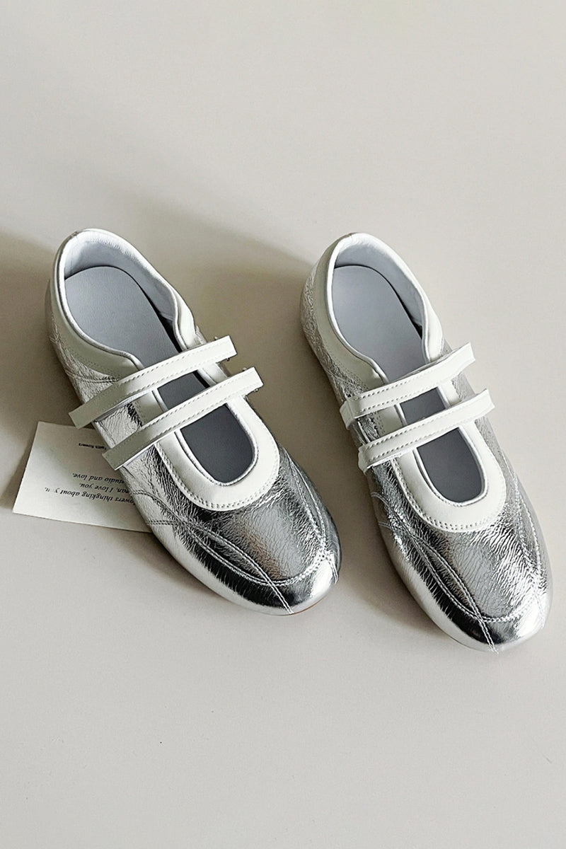 Contemporary Velcro Strap Flats