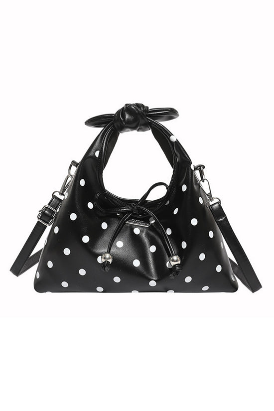 Chic Polka Dot Bow Handbag