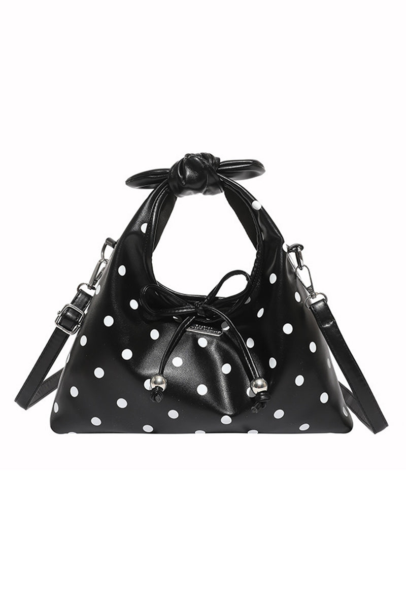 Chic Polka Dot Bow Handbag