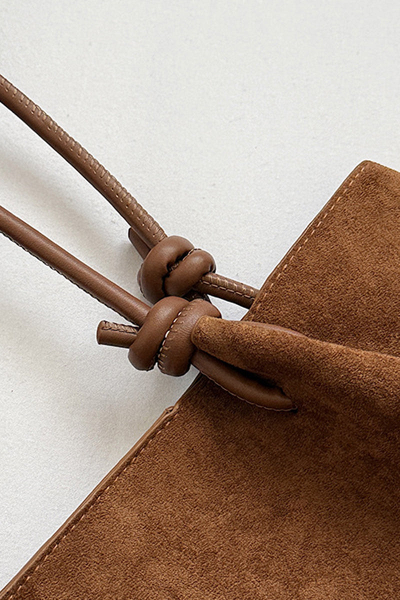 Elegant Tote with Stylish Handle Knots