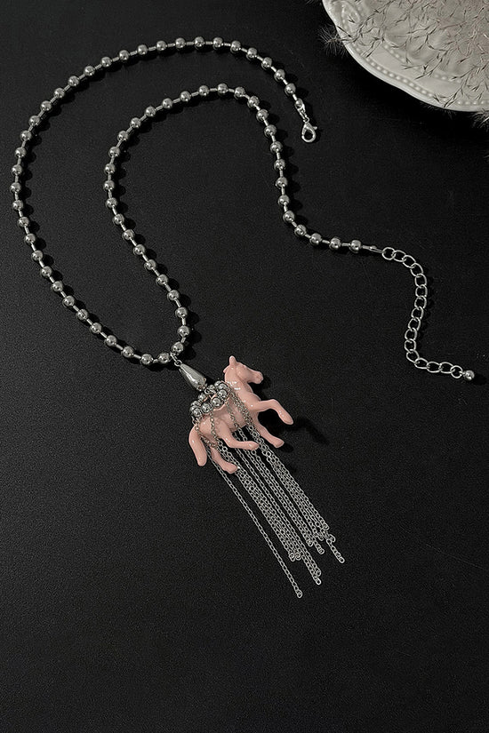 Elegant Beaded Horse Pendant Necklace