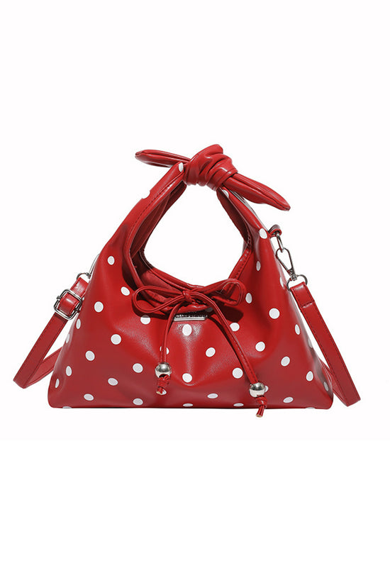 Chic Polka Dot Bow Handbag