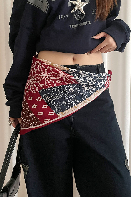 Patchwork Bandana Waist Wrap
