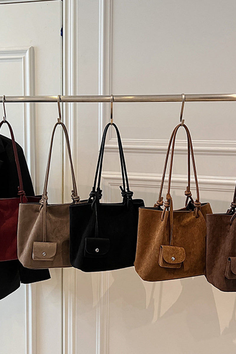 Elegant Tote with Stylish Handle Knots