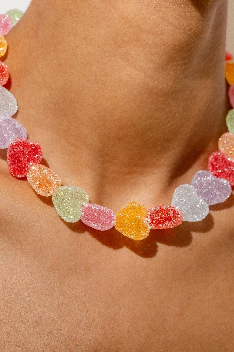 Candy Heart Beaded Necklace