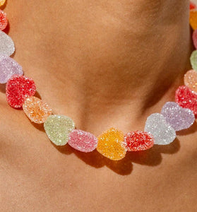 Candy Heart Beaded Necklace