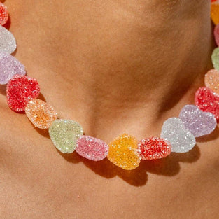 Candy Heart Beaded Necklace
