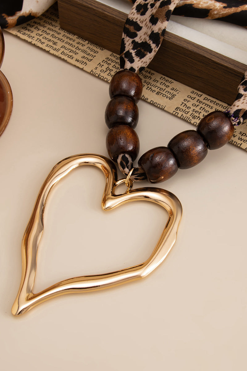 Heart Leopard Choker Necklace