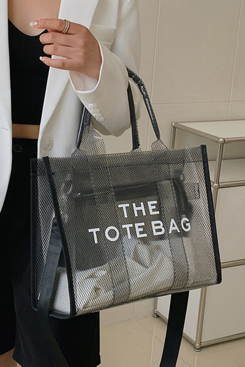 Mesh Tote Bag with Shoulder Strap