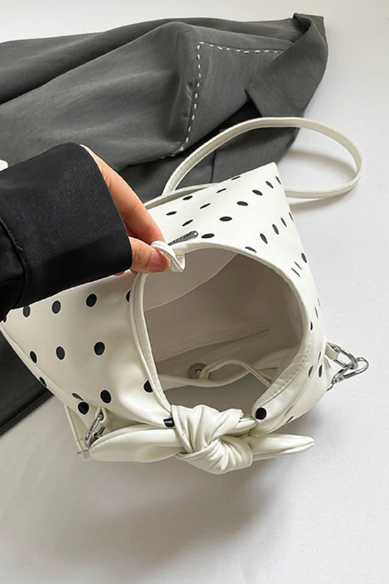 Chic Polka Dot Bow Handbag