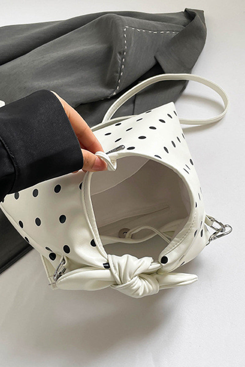 Chic Polka Dot Bow Handbag