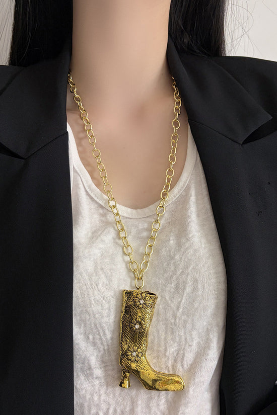 Boot Pendant Chain Necklace