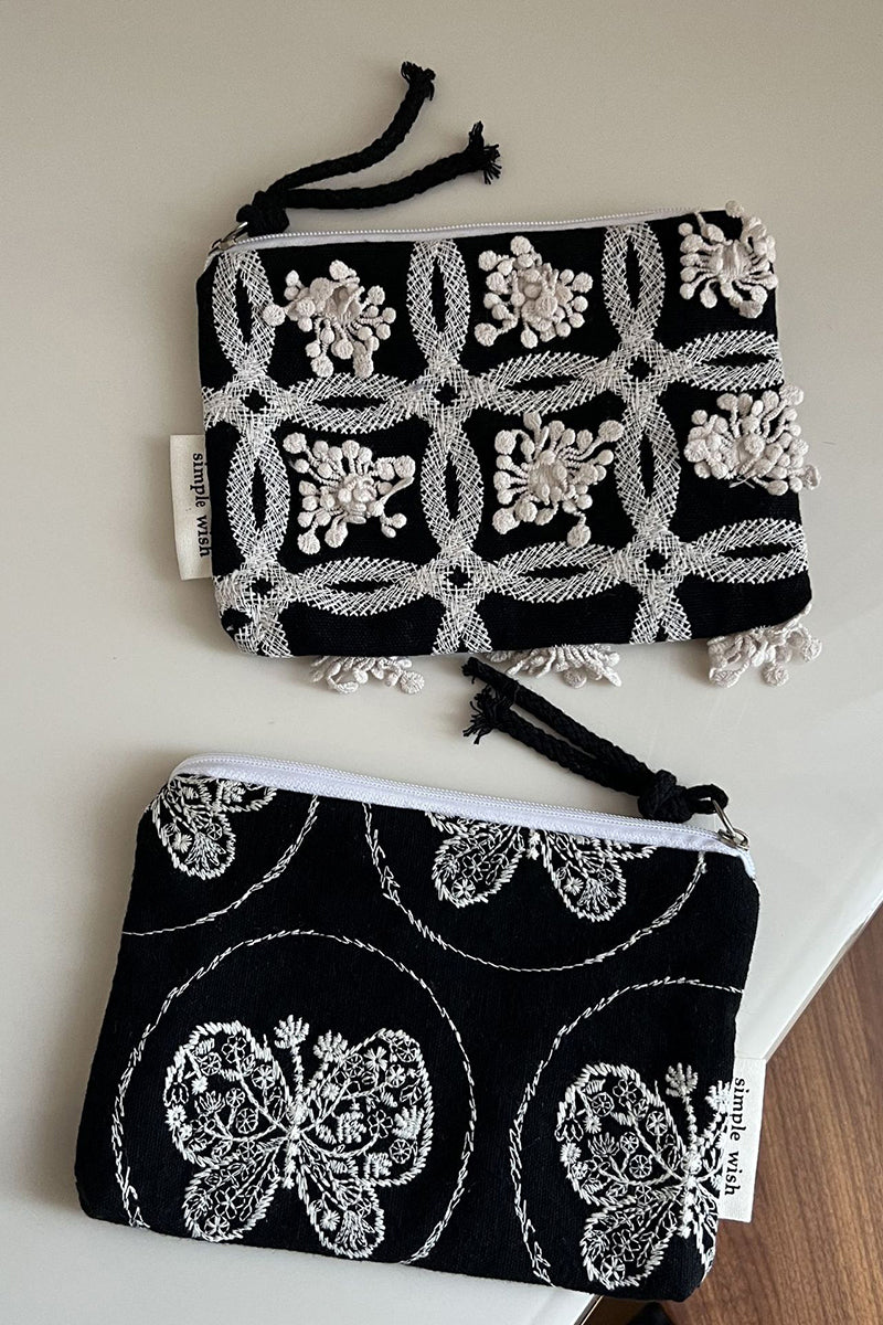 Floral Detail Clutch Purse