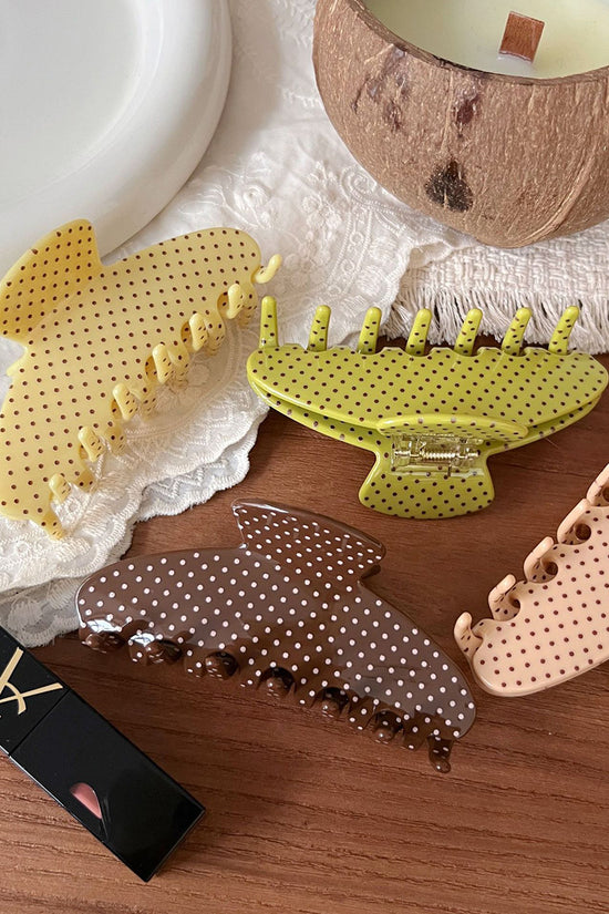 Polka Dot Hair Claw Clip