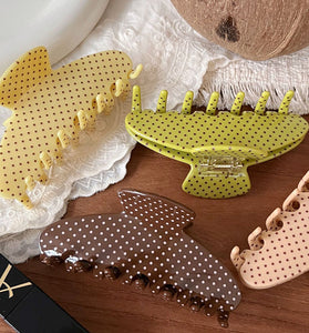 Polka Dot Hair Claw Clip