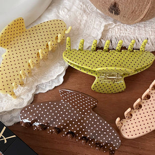 Polka Dot Hair Claw Clip