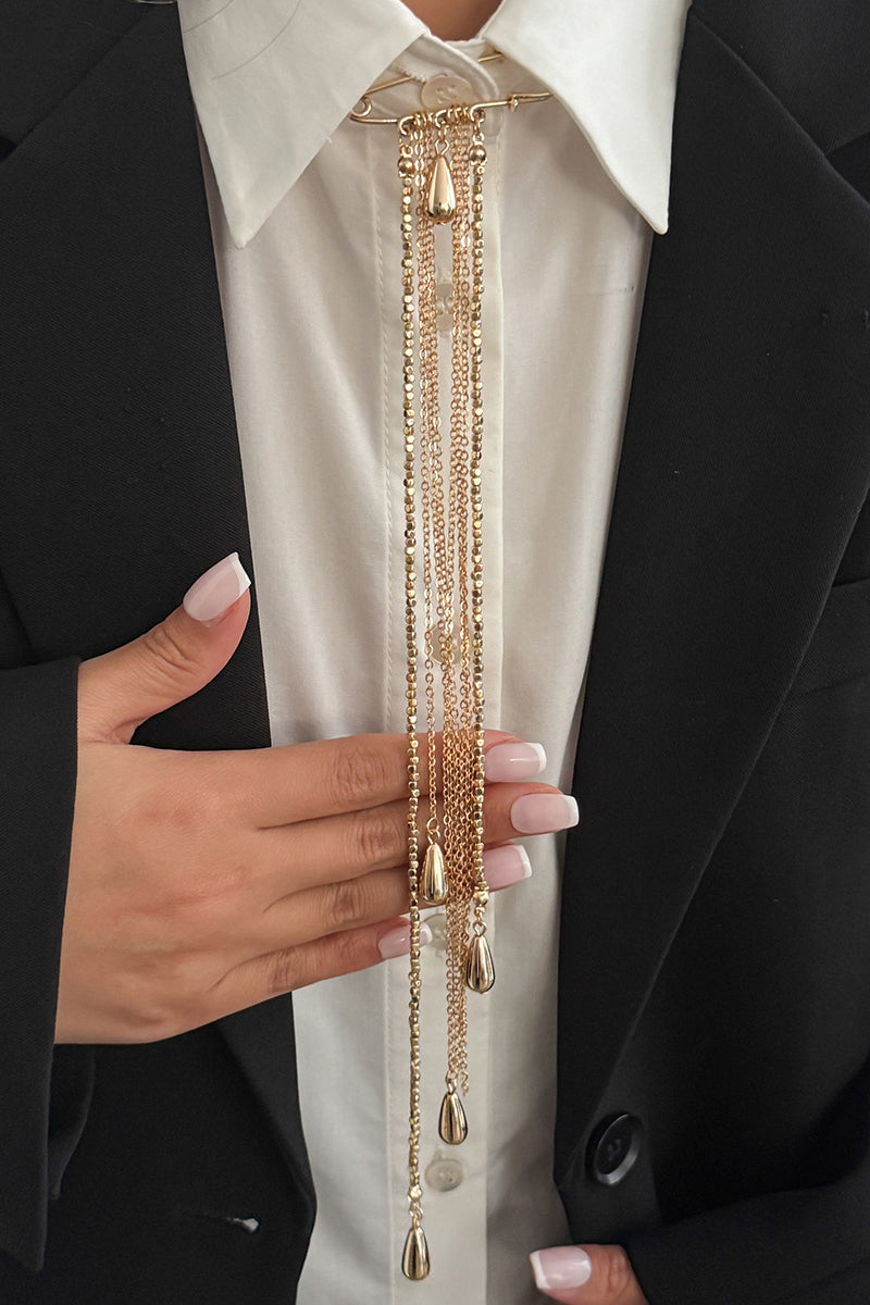 Elegant Chain Drop Collar Accessory